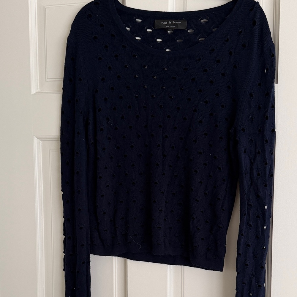 Rag & Bone Midnight Blue Long Sleeve Top